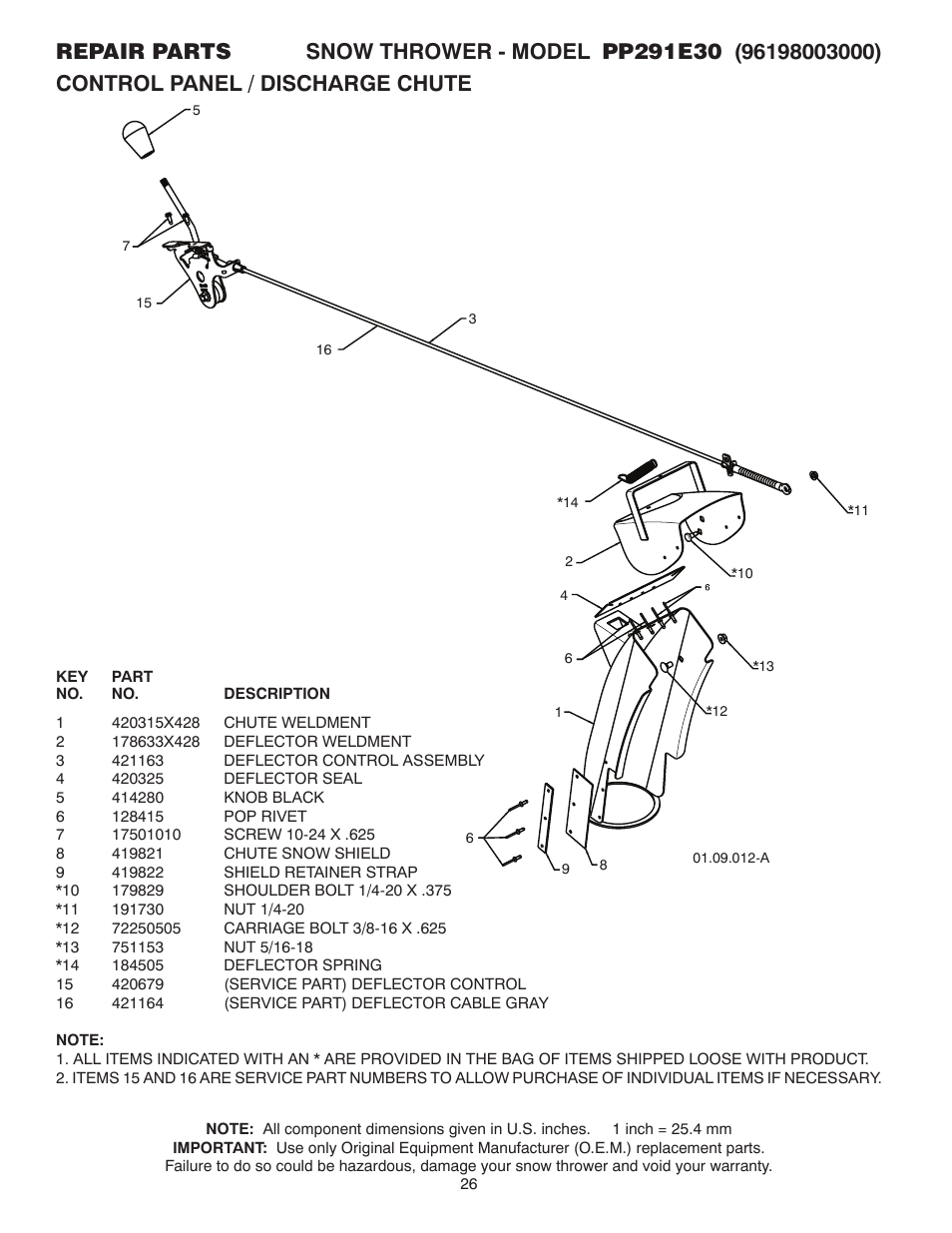 Poulan Pro PP291E30 SNOW THROWER User Manual | Page 26 / 40