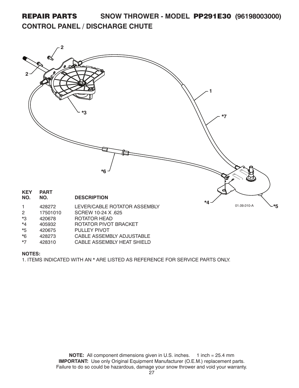 Poulan Pro PP291E30 SNOW THROWER User Manual | Page 27 / 40