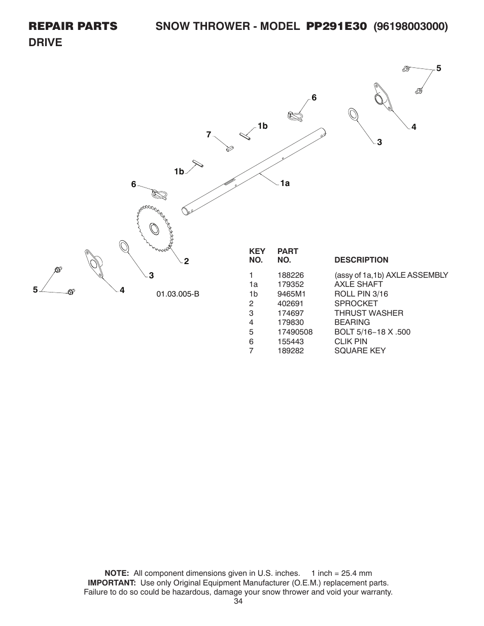 Poulan Pro PP291E30 SNOW THROWER User Manual | Page 34 / 40