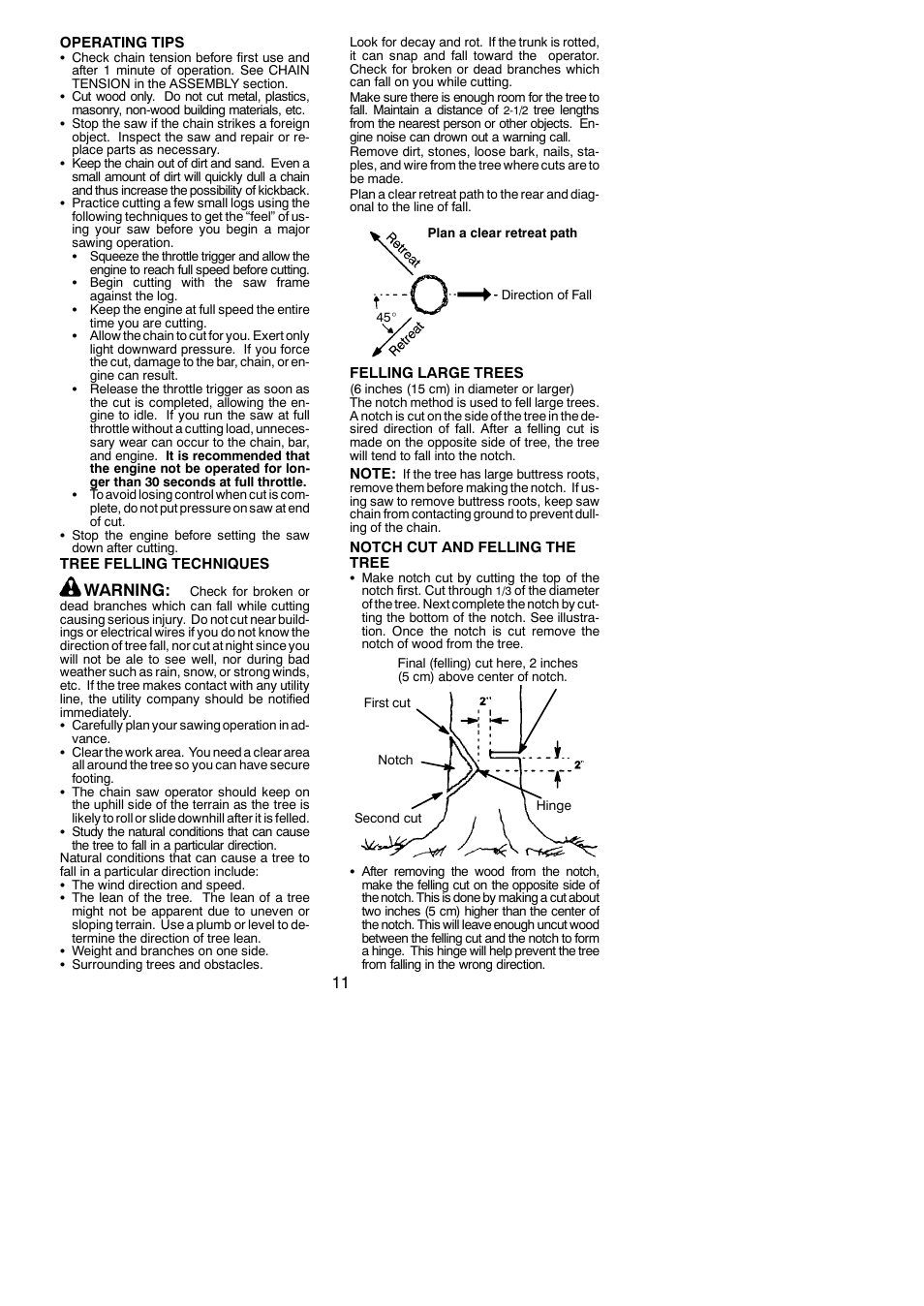 Warning | Poulan Pro PP4218AVL User Manual | Page 11 / 19