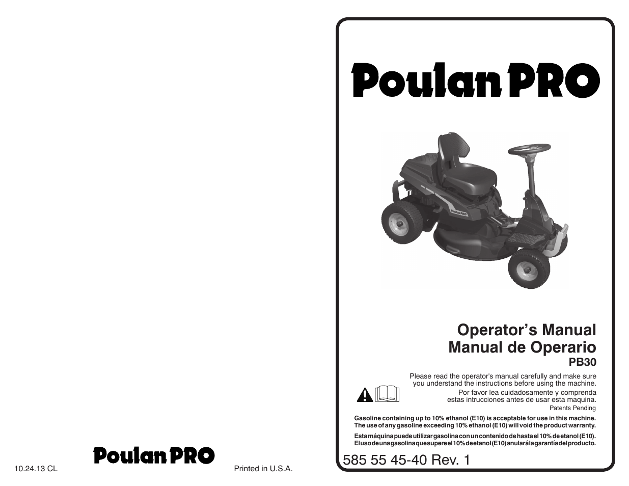 Poulan Pro PB30 User Manual | 30 pages