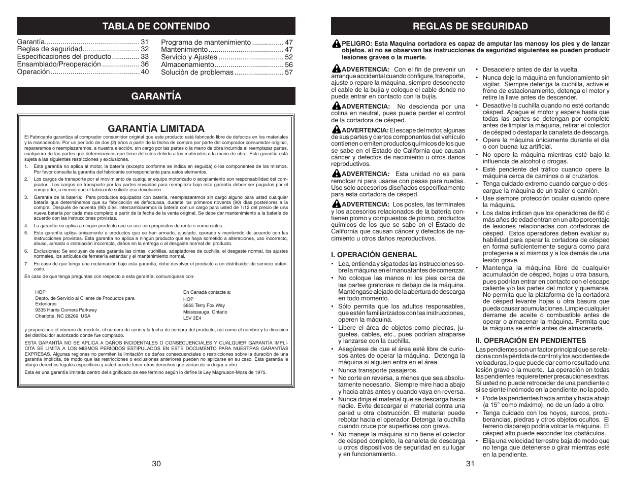 Poulan Pro PB30 User Manual | Page 30 / 30