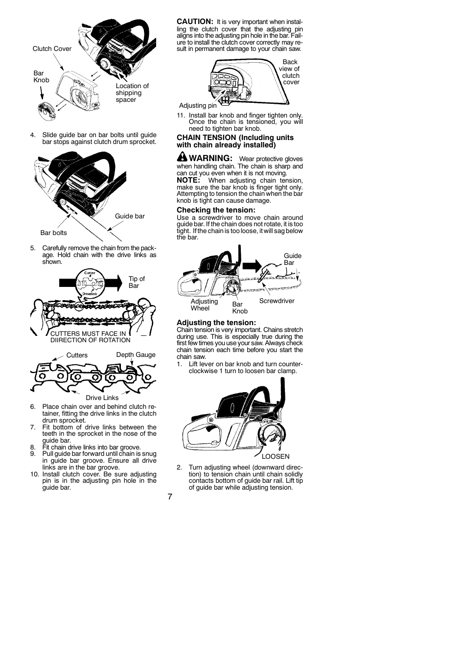 Warning | Poulan Pro PP4218AVX User Manual | Page 7 / 21