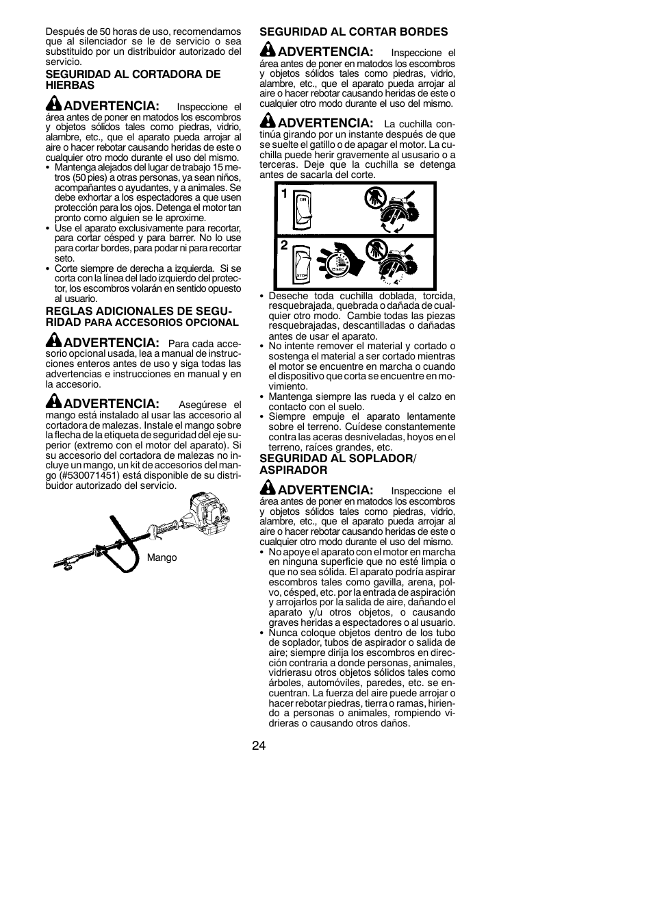 Poulan Pro PP130 User Manual | Page 24 / 60