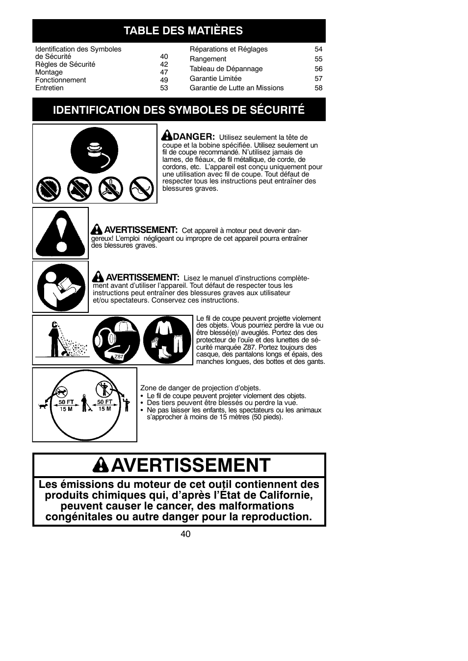Poulan Pro PP130 User Manual | Page 40 / 60
