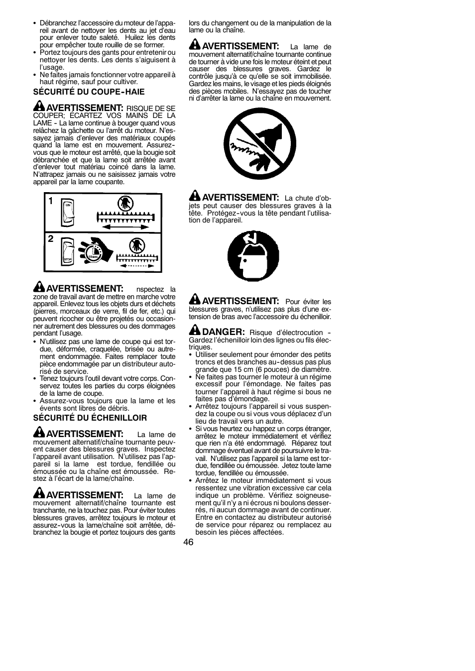 Poulan Pro PP130 User Manual | Page 46 / 60
