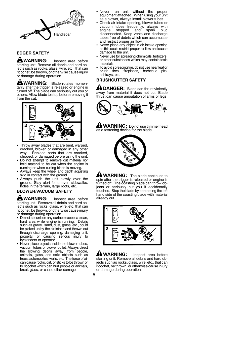 Poulan Pro PP130 User Manual | Page 6 / 60