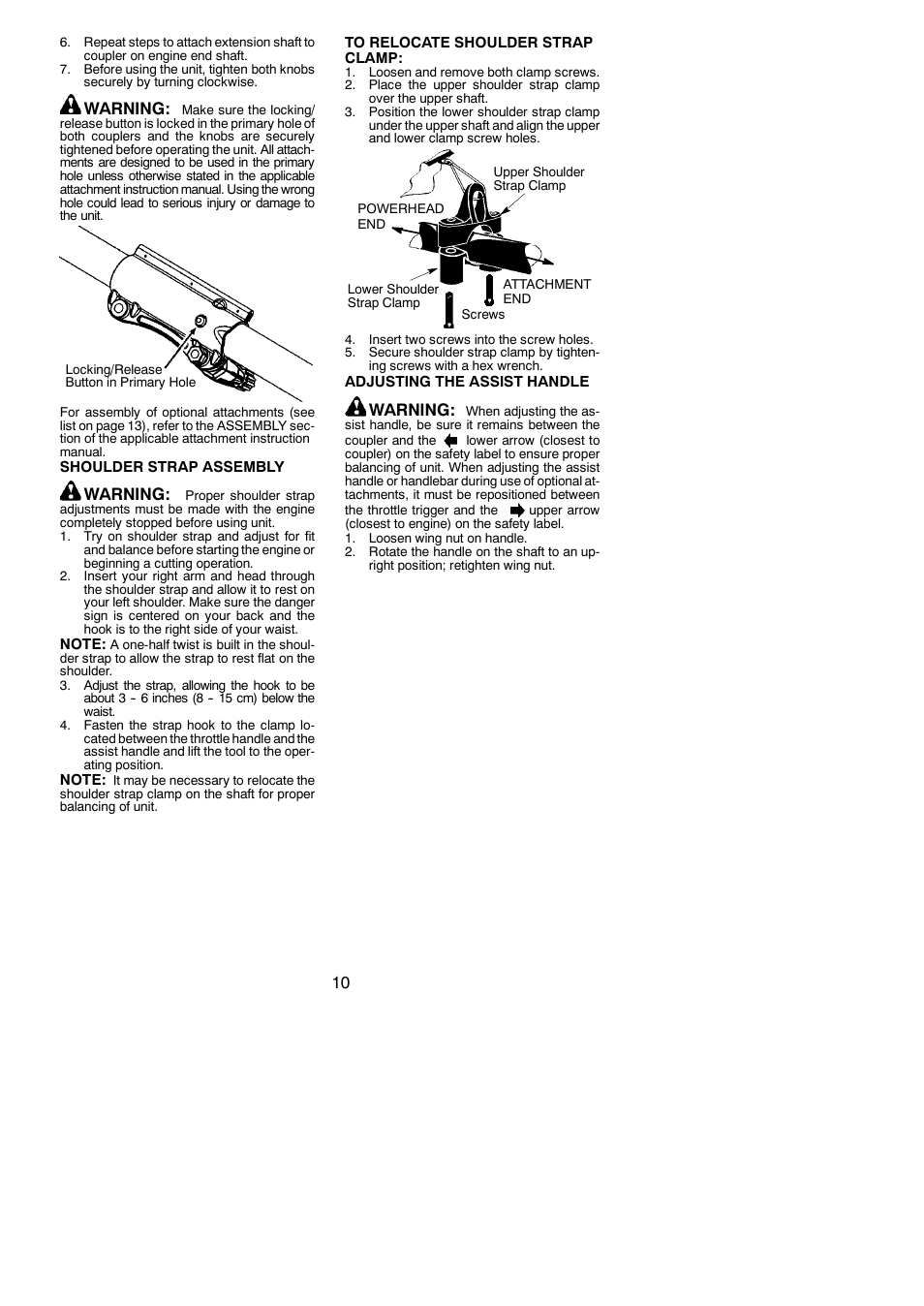 Warning | Poulan Pro PP258TPC User Manual | Page 10 / 72