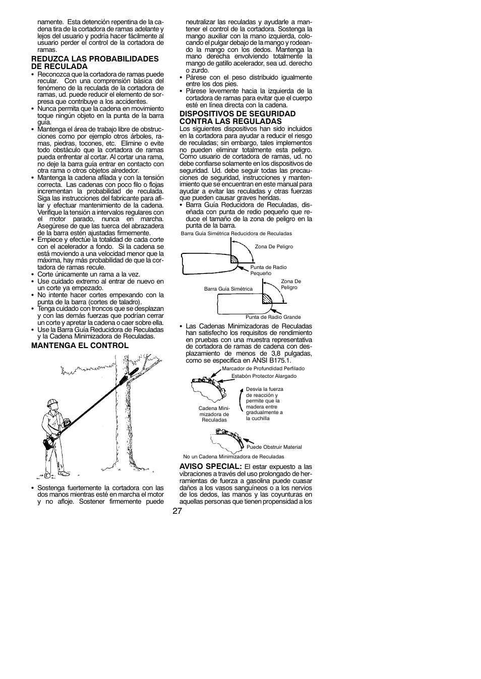 Poulan Pro PP258TPC User Manual | Page 27 / 72