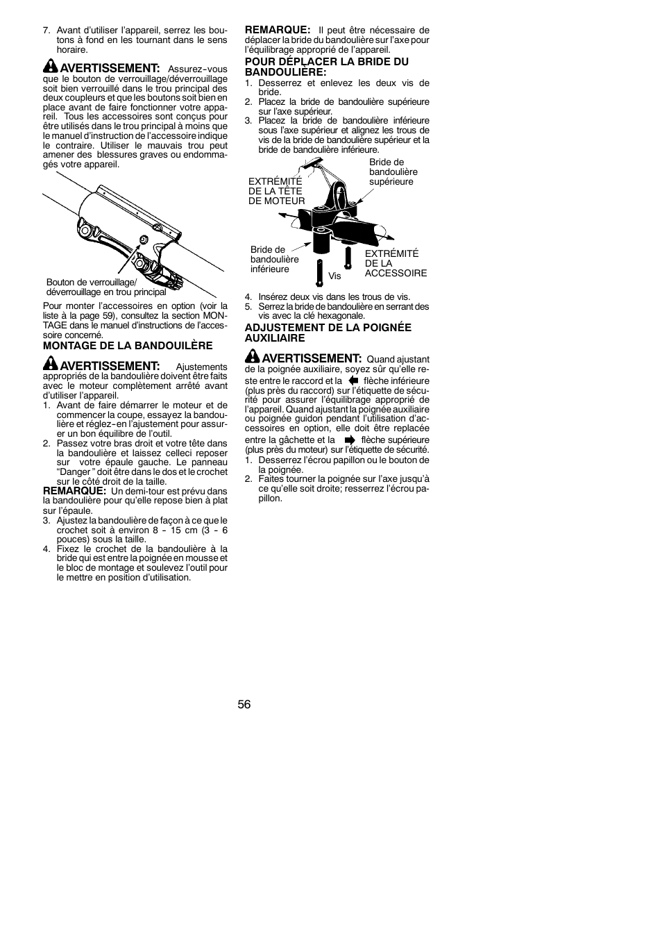 Avertissement | Poulan Pro PP258TPC User Manual | Page 56 / 72