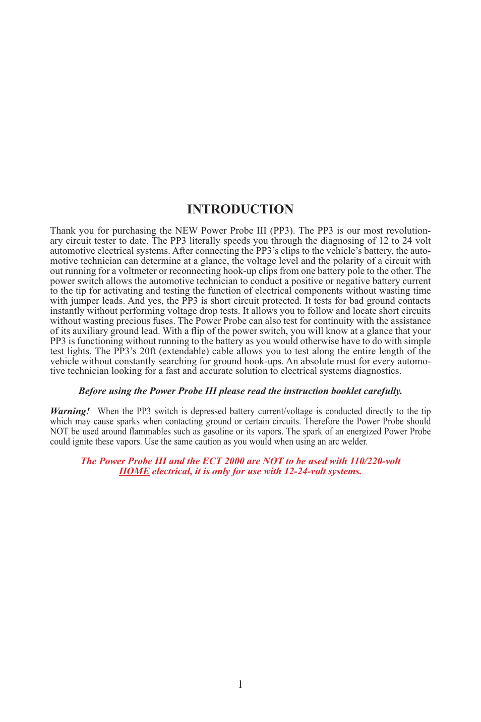 Pp3_2.eps, Introduction | Power Probe 3 User Manual | Page 2 / 15