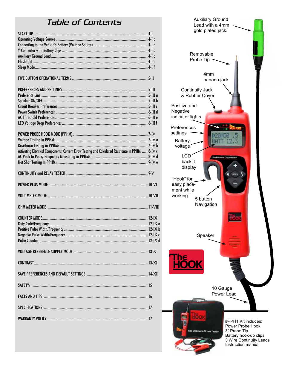 Power Probe The Hook User Manual | Page 3 / 20