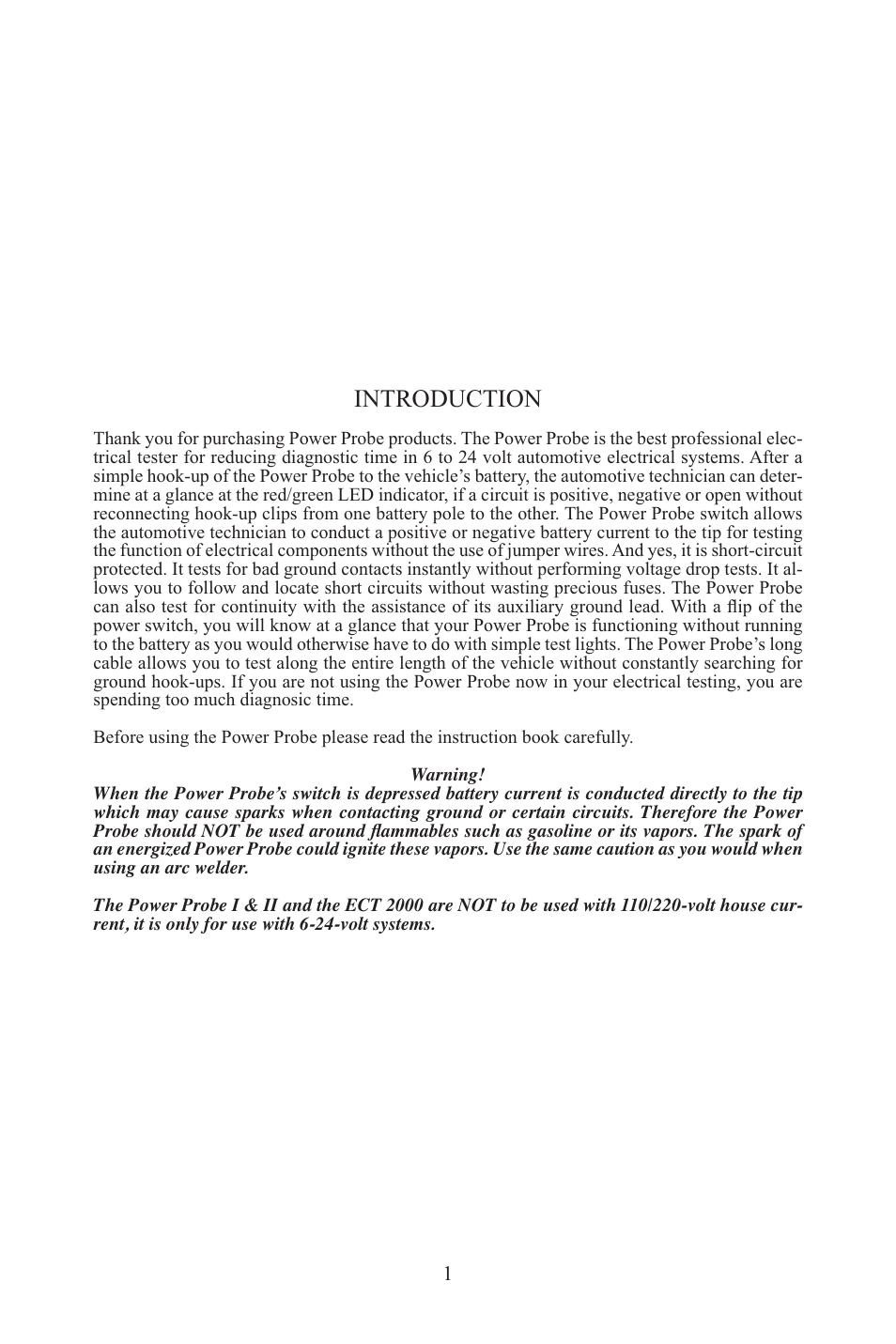 Pp1&2_2.eps, Introduction | Power Probe 1 User Manual | Page 2 / 14