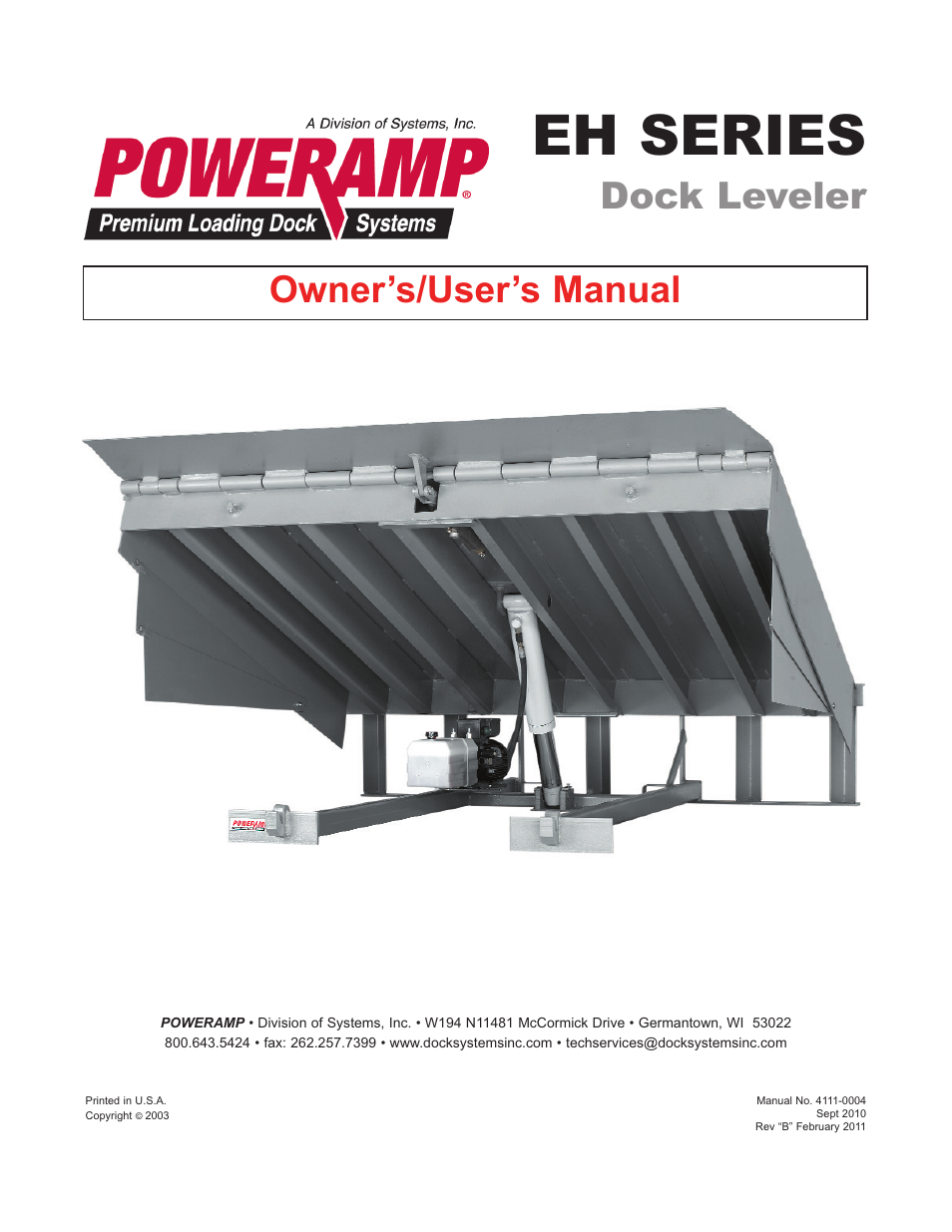 Poweramp EH SERIES HYDRAULIC User Manual | 52 pages