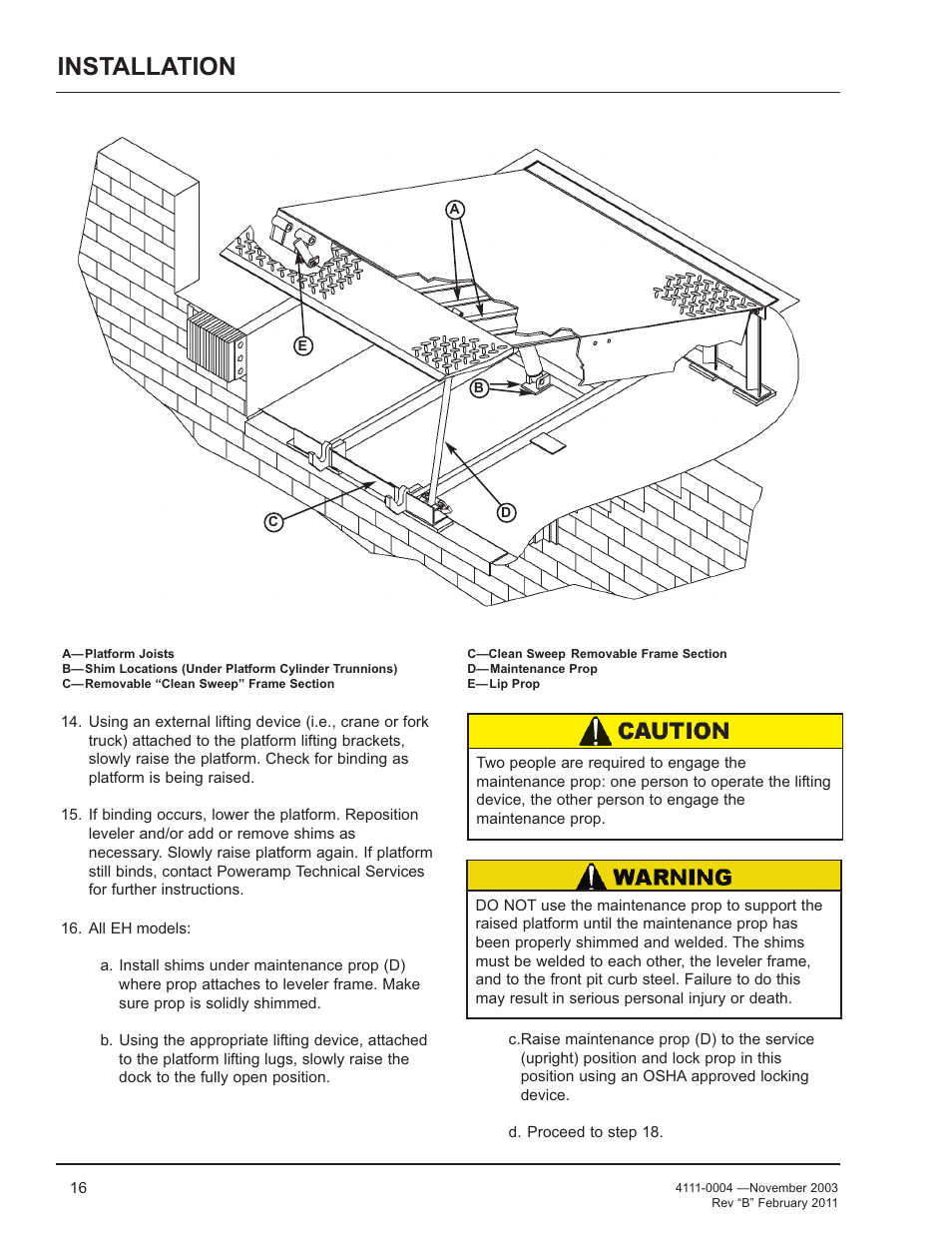 Installation | Poweramp EH SERIES HYDRAULIC User Manual | Page 18 / 52