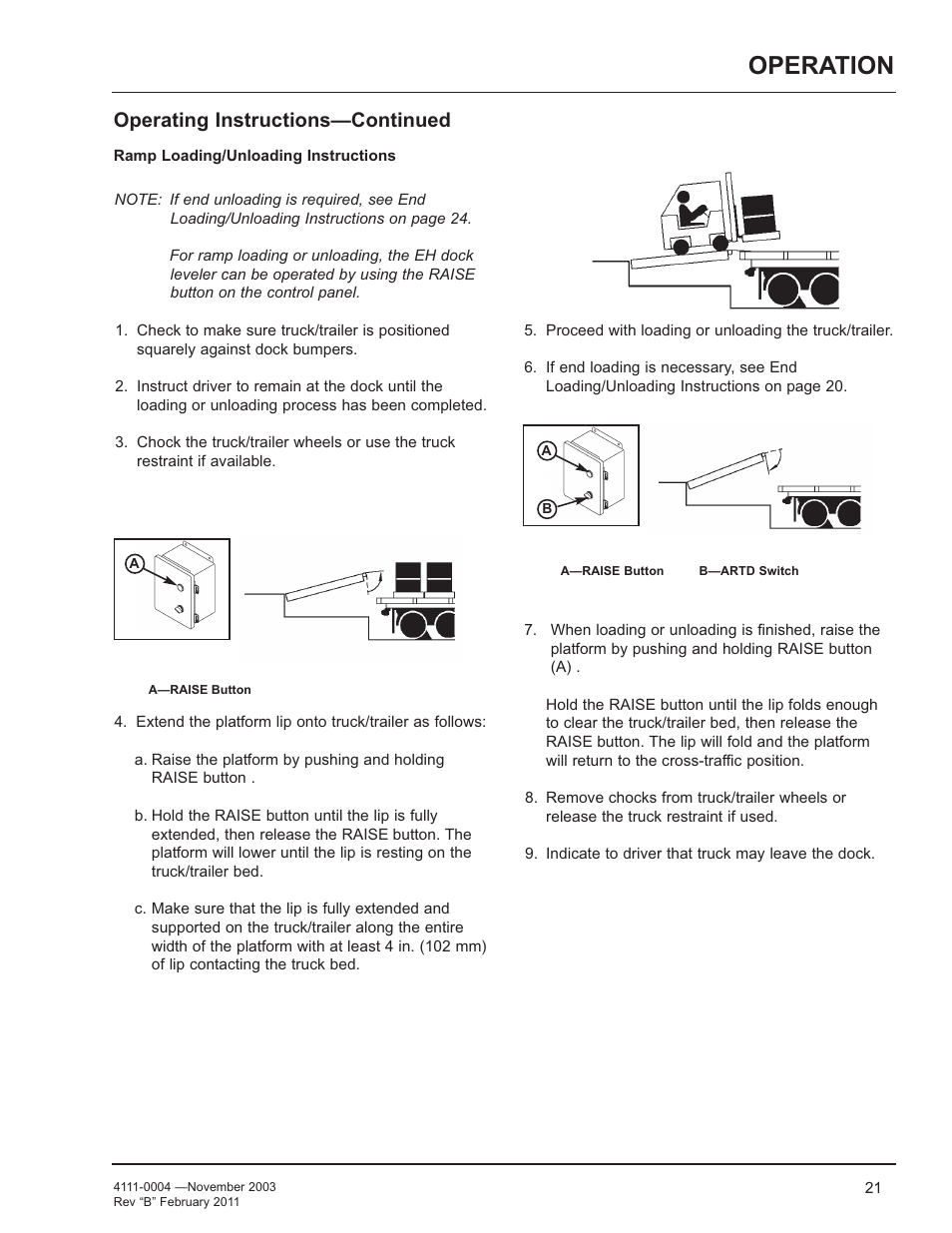 Operation, Operating instructions—continued | Poweramp EH SERIES HYDRAULIC User Manual | Page 23 / 52