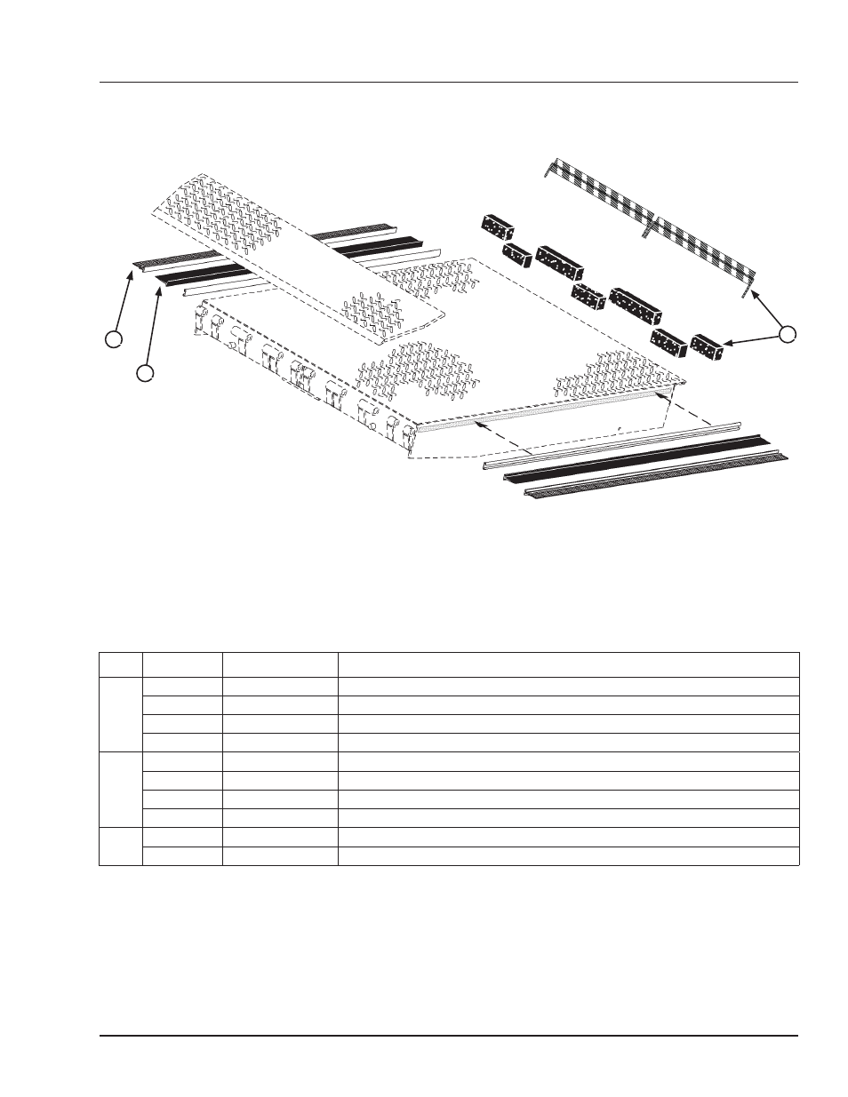 Parts, Weather seal, brush style | Poweramp VH SERIES HYDRAULIC User Manual | Page 49 / 52