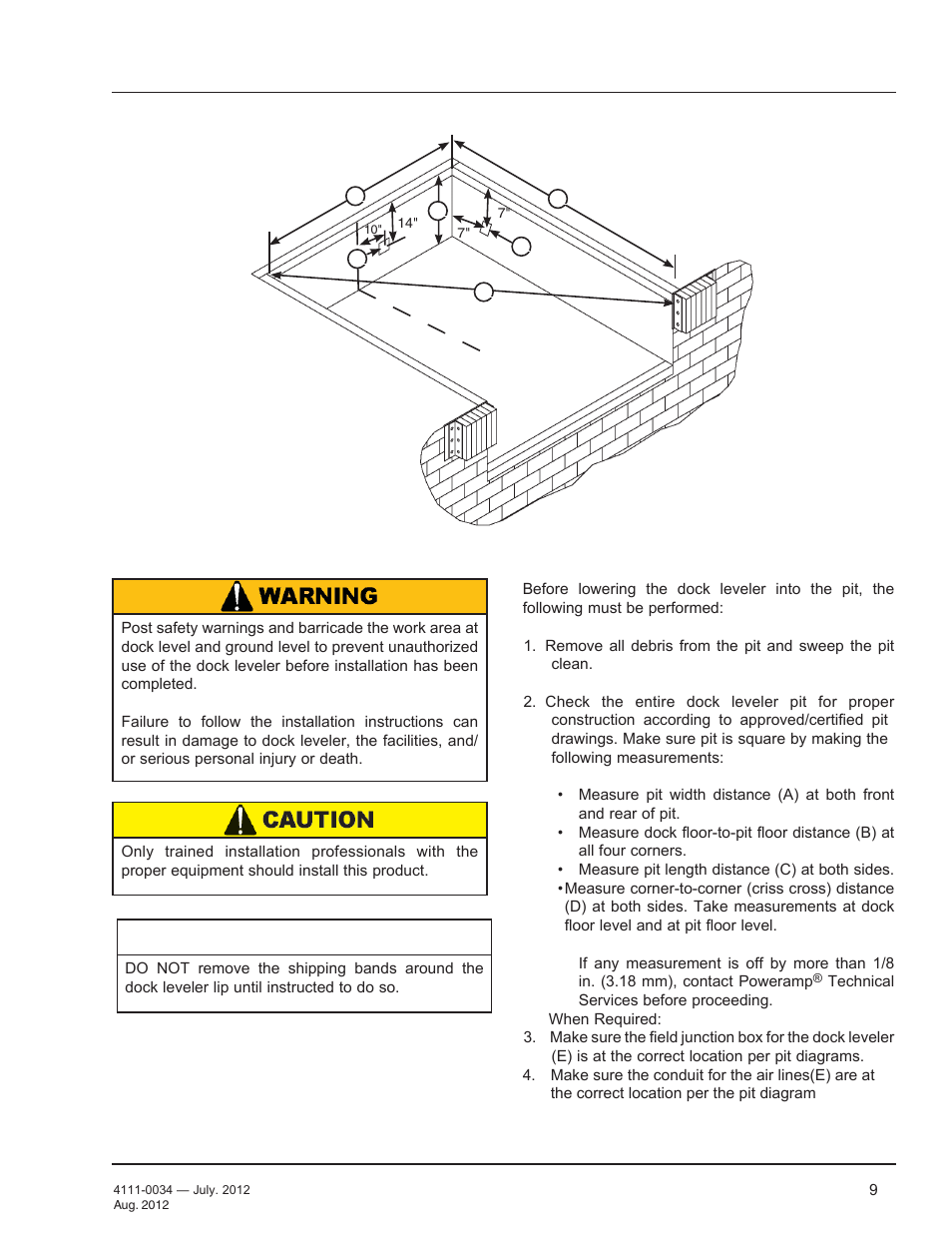 Installation, Important, Prepare pit | Poweramp CentraAir AIR POWERED User Manual | Page 11 / 44