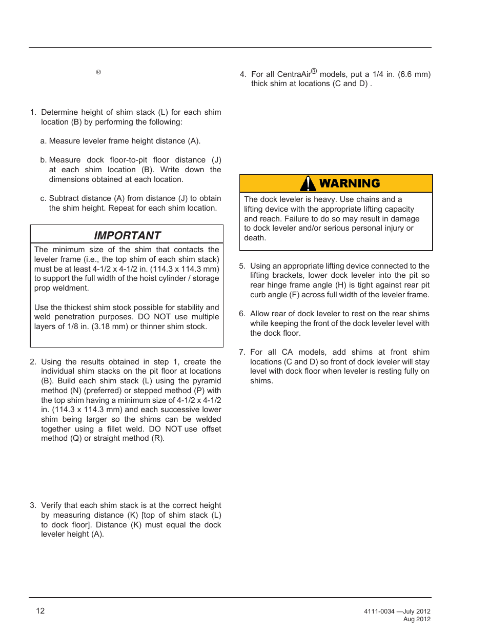 Installation, Important | Poweramp CentraAir AIR POWERED User Manual | Page 14 / 44