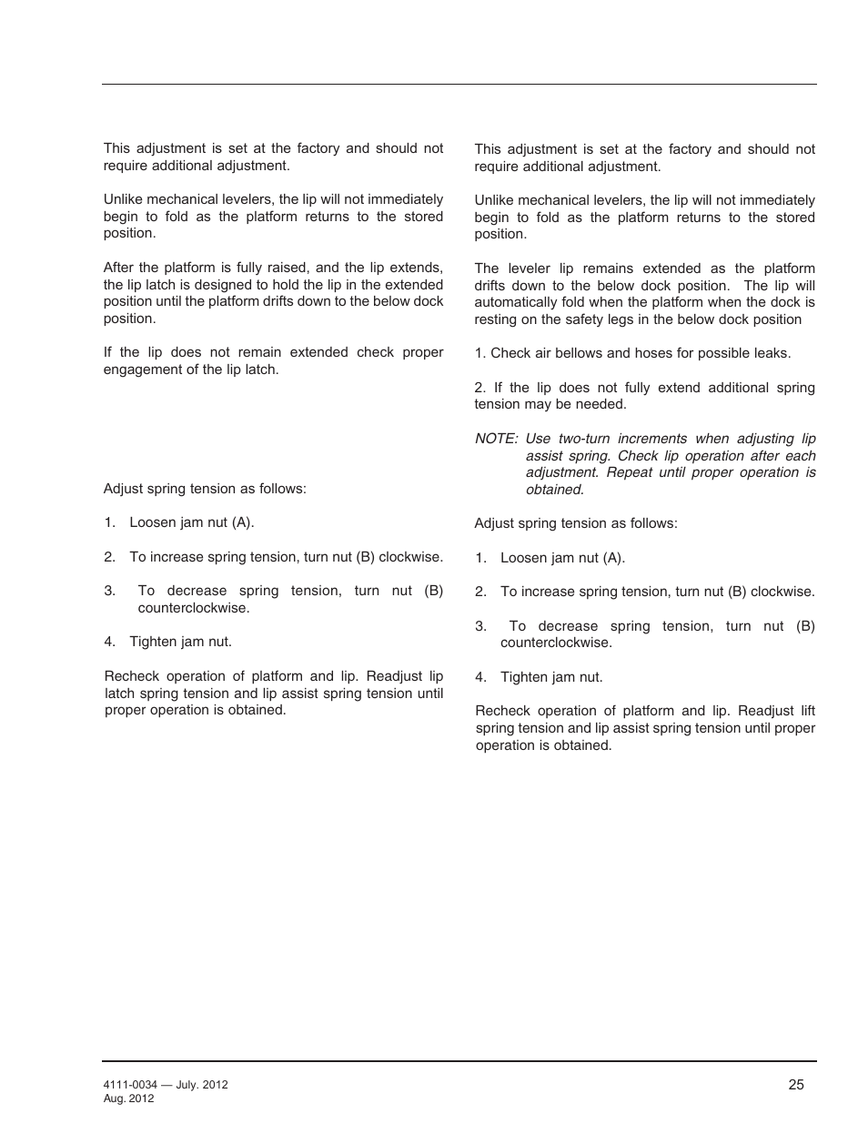 Adjustments | Poweramp CentraAir AIR POWERED User Manual | Page 27 / 44