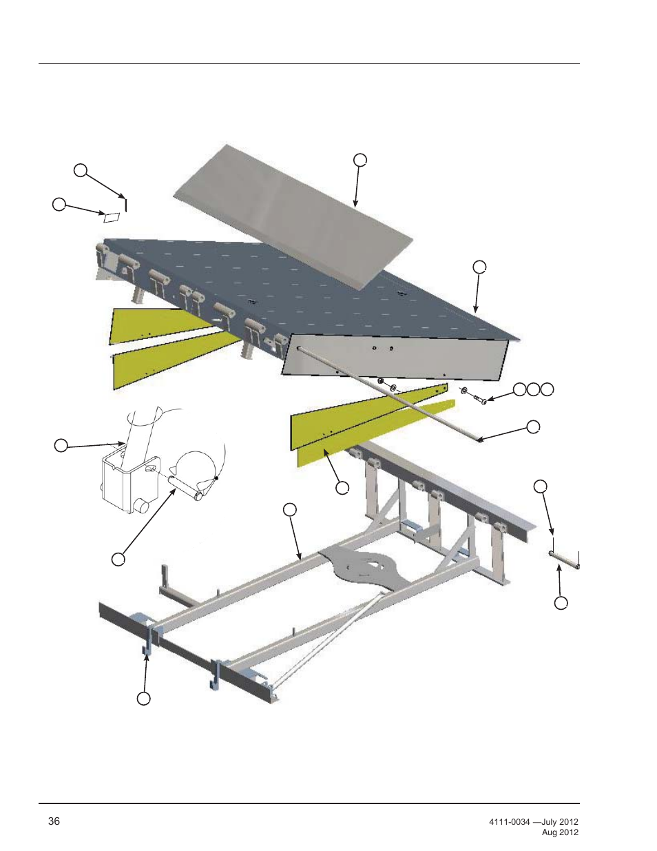 Parts, Frame and platform | Poweramp CentraAir AIR POWERED User Manual | Page 38 / 44