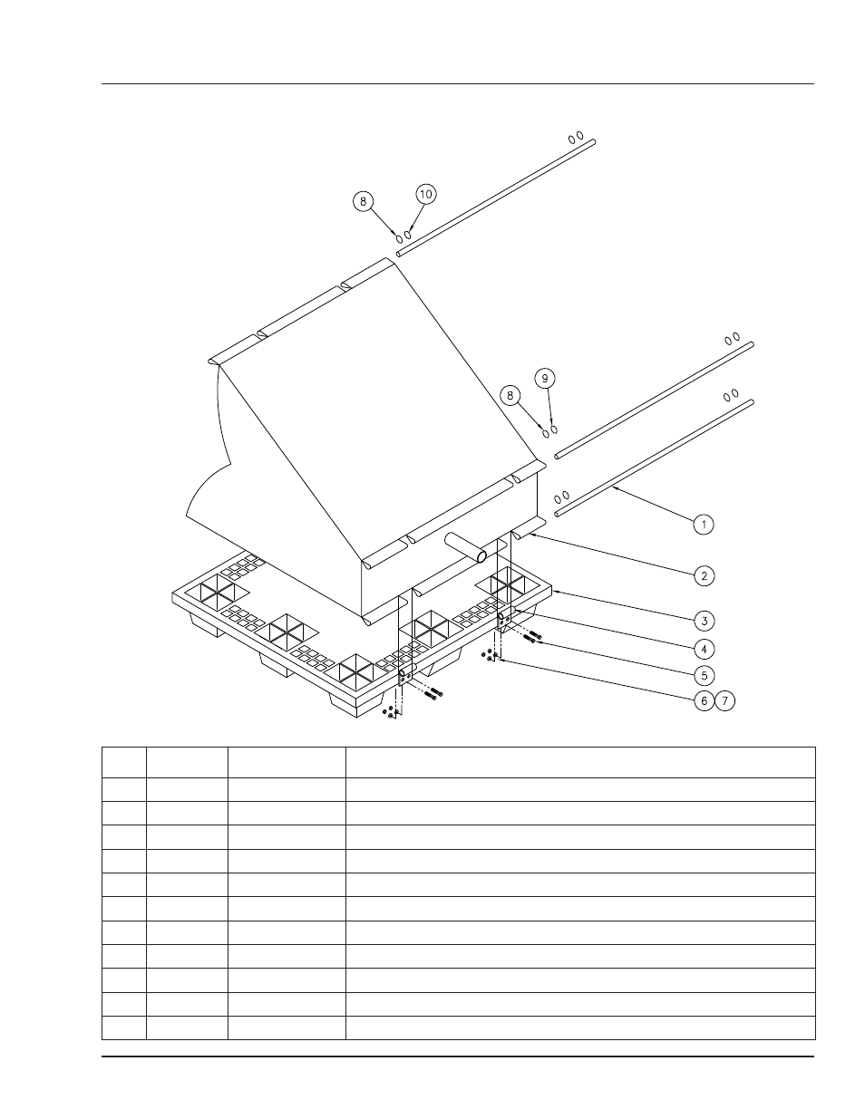 Parts, Airbag and support pallet | Poweramp AP SERIES AIR POWERED User Manual | Page 37 / 44