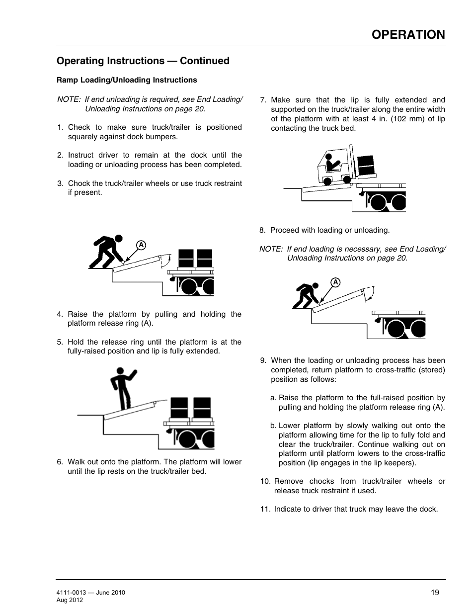 Operation, Operating instructions — continued | Poweramp LMP SERIES MECHANICAL User Manual | Page 21 / 40