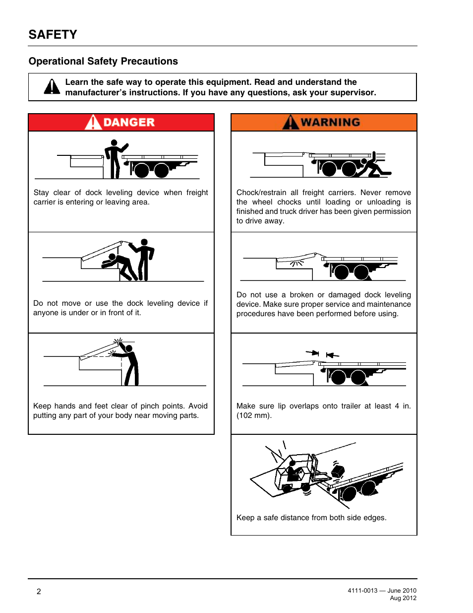 Safety, Operational safety precautions | Poweramp LMP SERIES MECHANICAL User Manual | Page 4 / 40