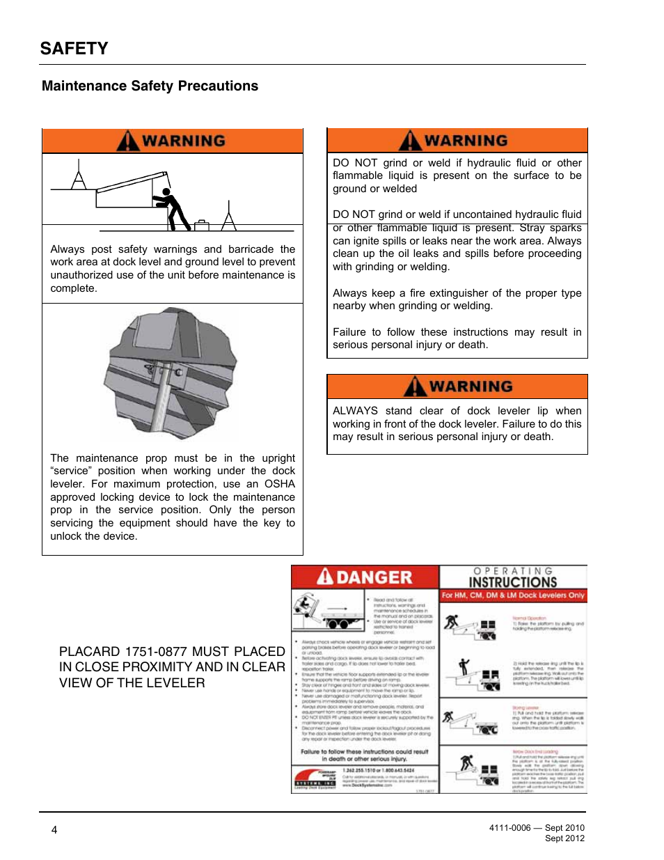 Safety, Maintenance safety precautions | Poweramp CM SERIES MECHANICAL User Manual | Page 6 / 44