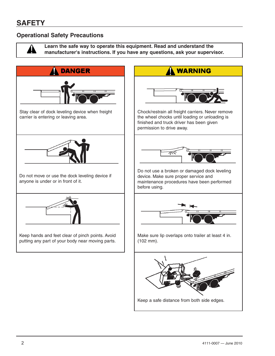 Safety, Operational safety precautions | Poweramp HM SERIES MECHANICAL User Manual | Page 4 / 40