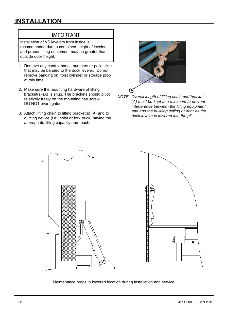 Installation, Important | Poweramp VS SERIES HYDRAULIC User Manual | Page 14 / 60
