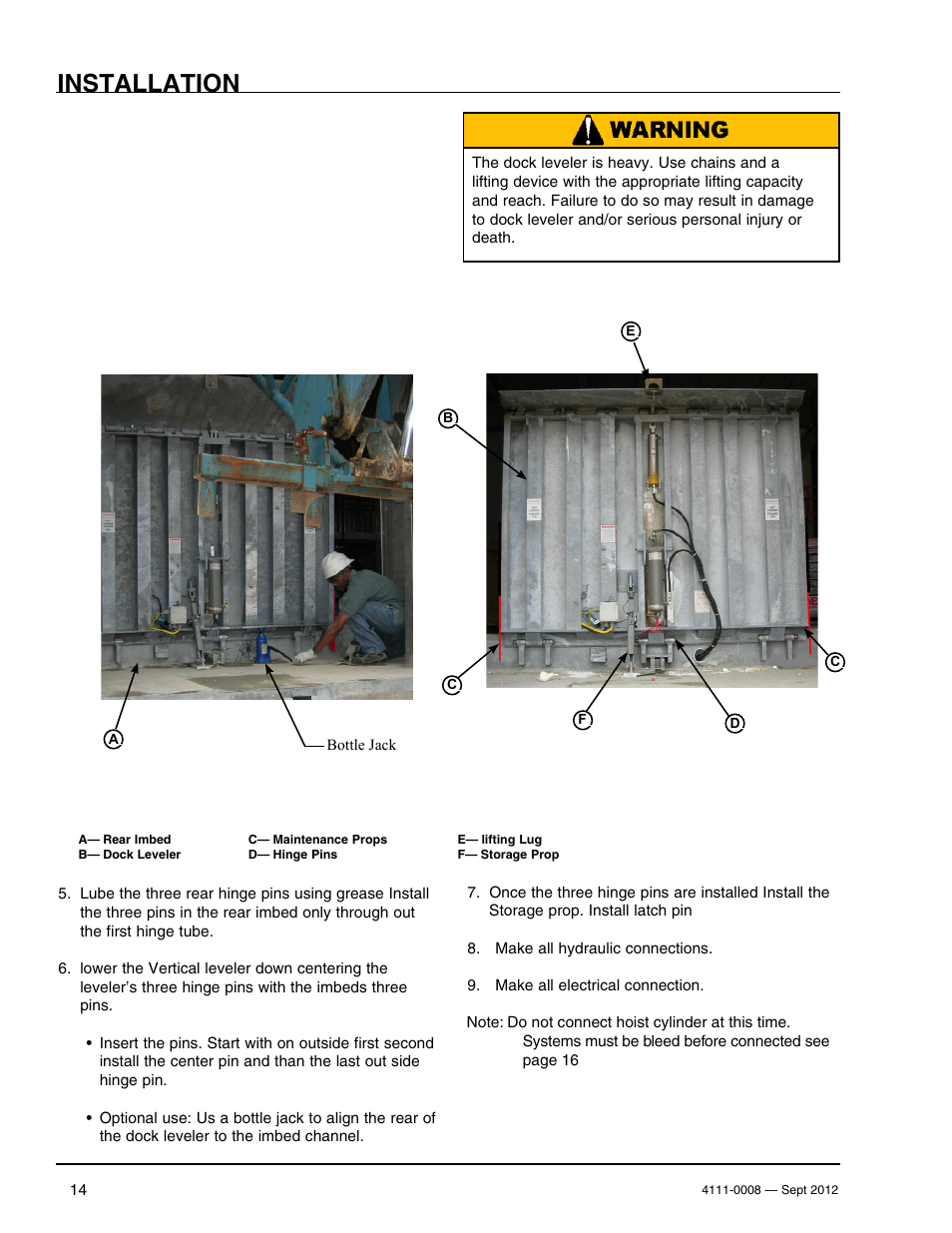 Installation | Poweramp VS SERIES HYDRAULIC User Manual | Page 16 / 60