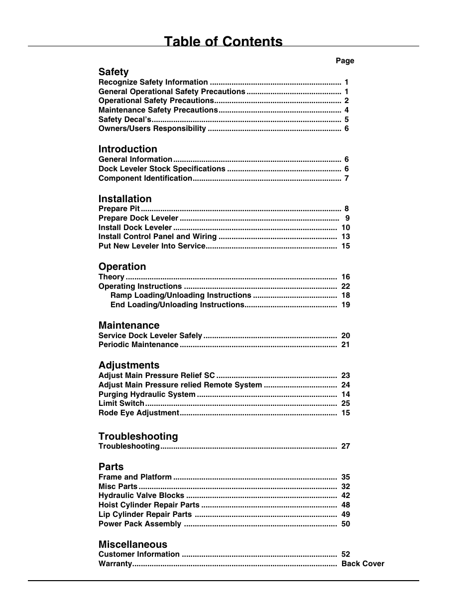 Poweramp VS SERIES HYDRAULIC User Manual | Page 2 / 60