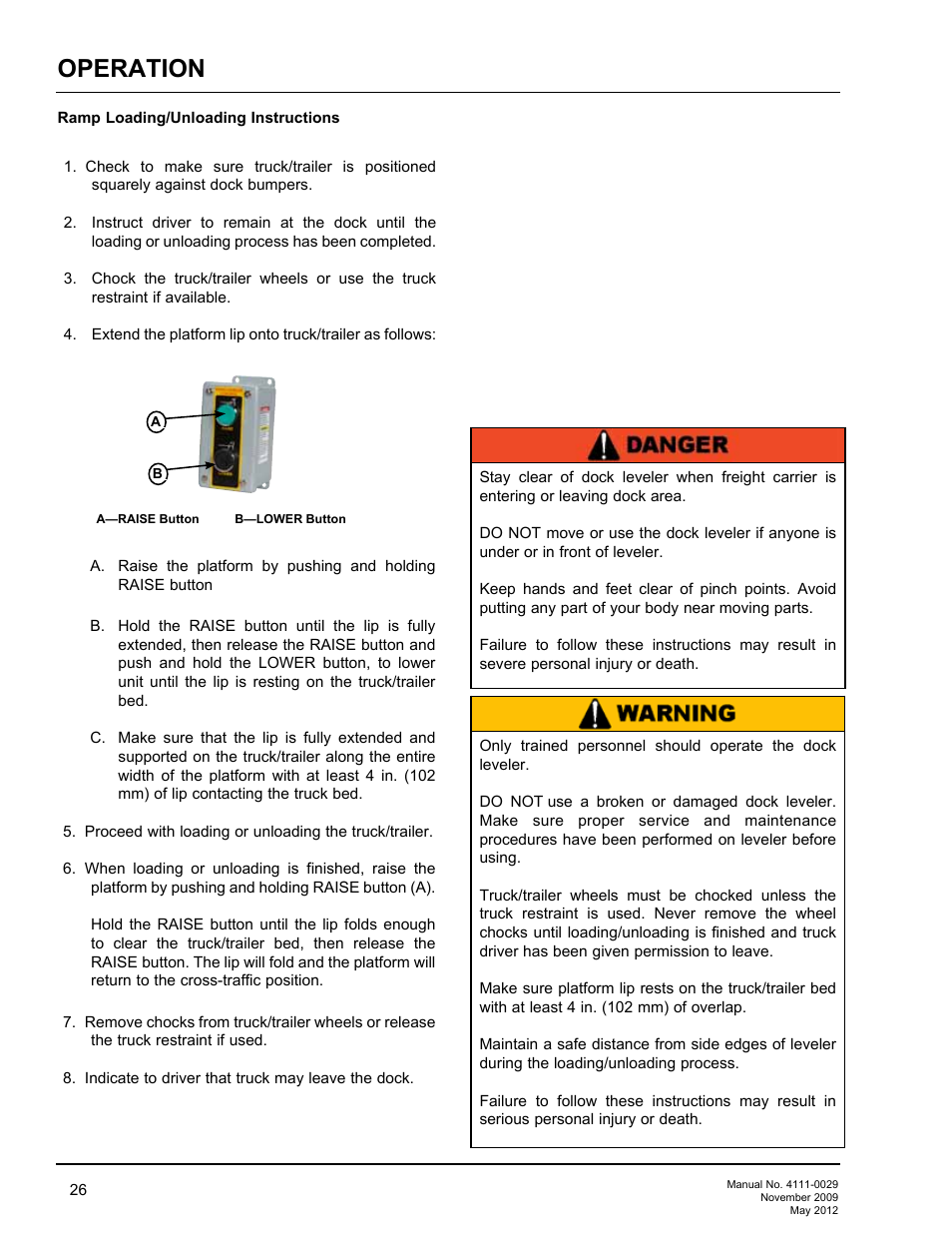 Operation | Poweramp HNL SERIES HYDRAULIC User Manual | Page 28 / 48
