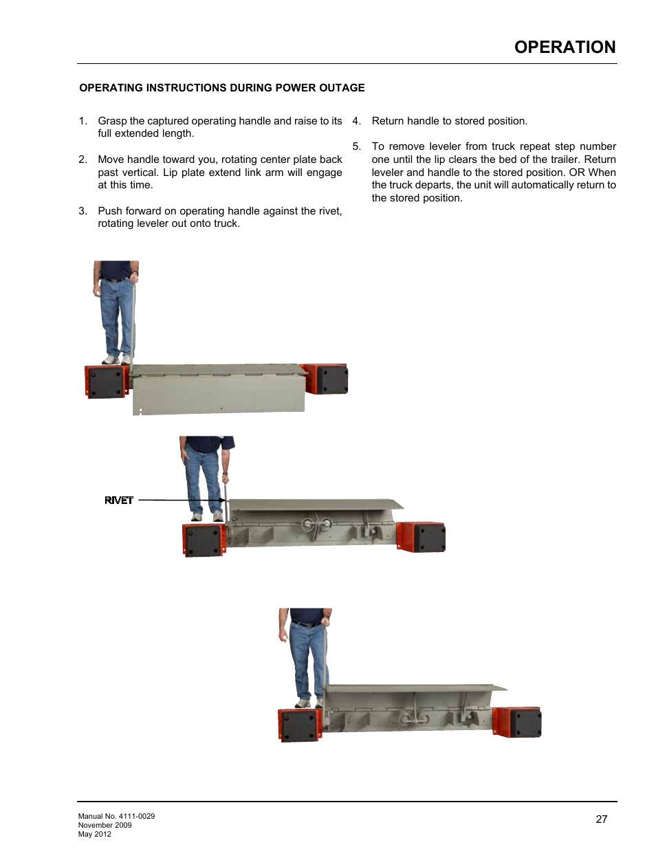 Operation | Poweramp HNL SERIES HYDRAULIC User Manual | Page 29 / 48