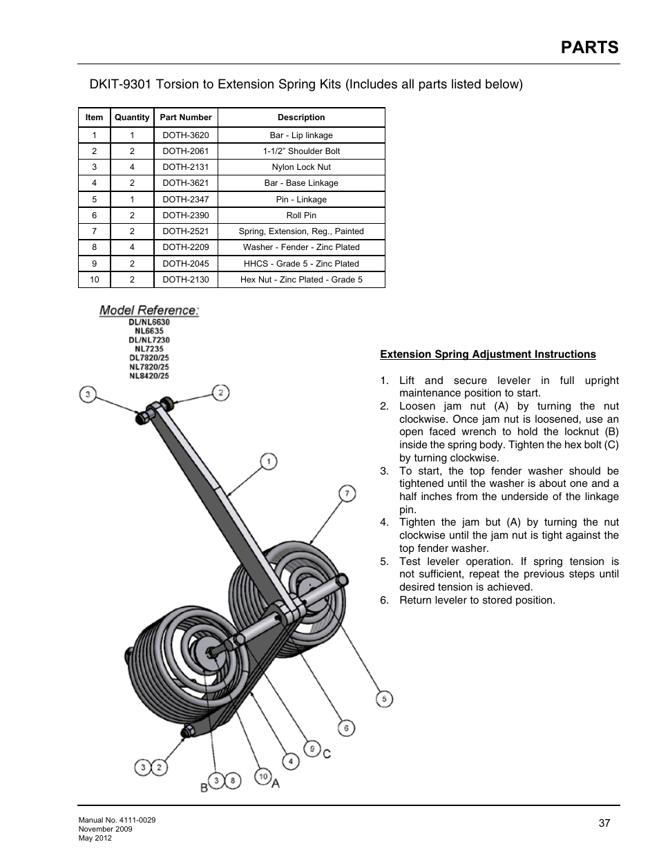Parts | Poweramp HNL SERIES HYDRAULIC User Manual | Page 39 / 48