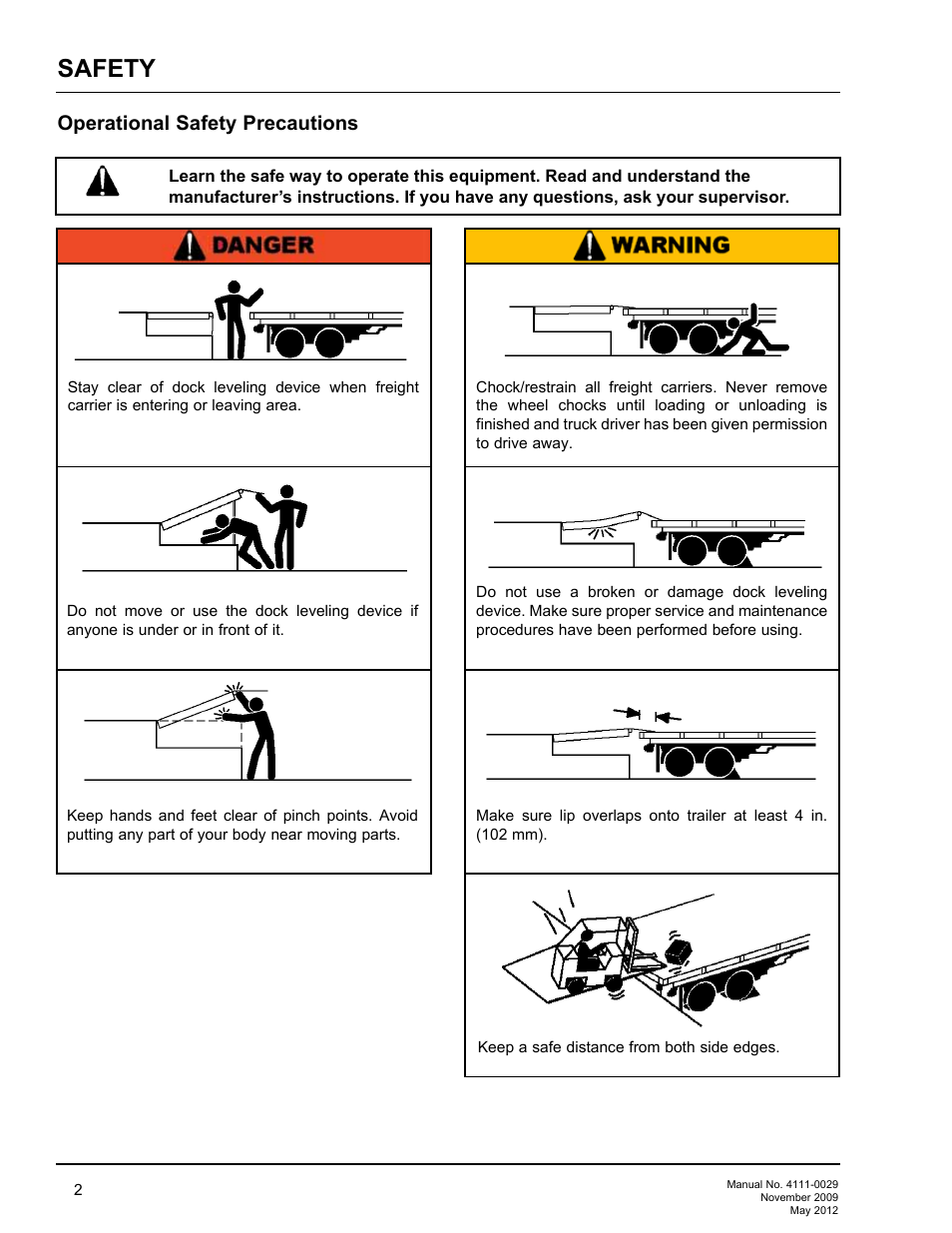 Safety, Operational safety precautions | Poweramp HNL SERIES HYDRAULIC User Manual | Page 4 / 48