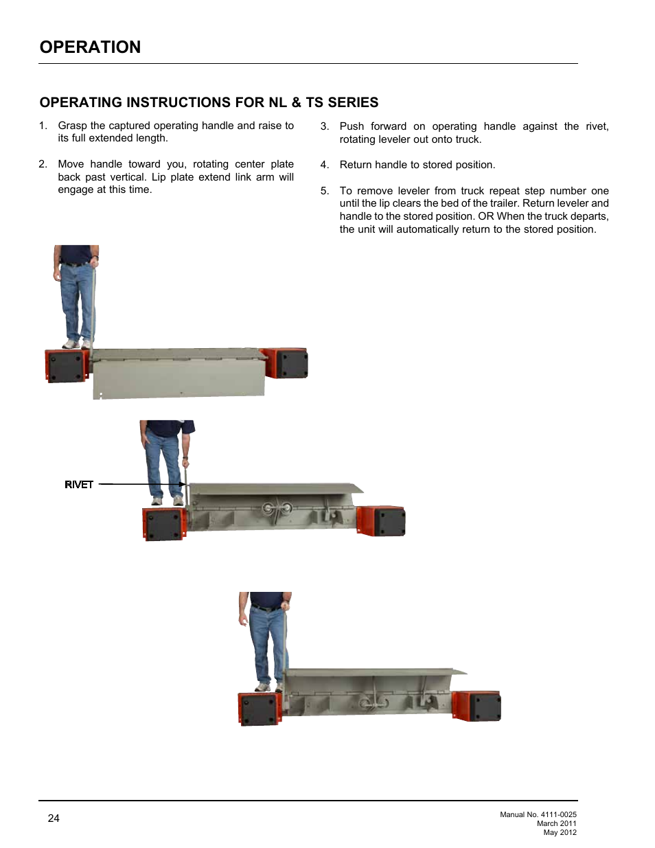 Operation, Operating instructions for nl & ts series | Poweramp EOD DL-NL-TS SERIES User Manual | Page 26 / 44