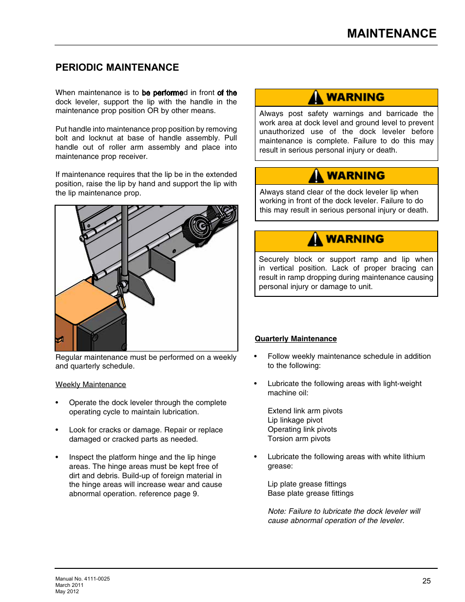 Maintenance, Periodic maintenance | Poweramp EOD DL-NL-TS SERIES User Manual | Page 27 / 44