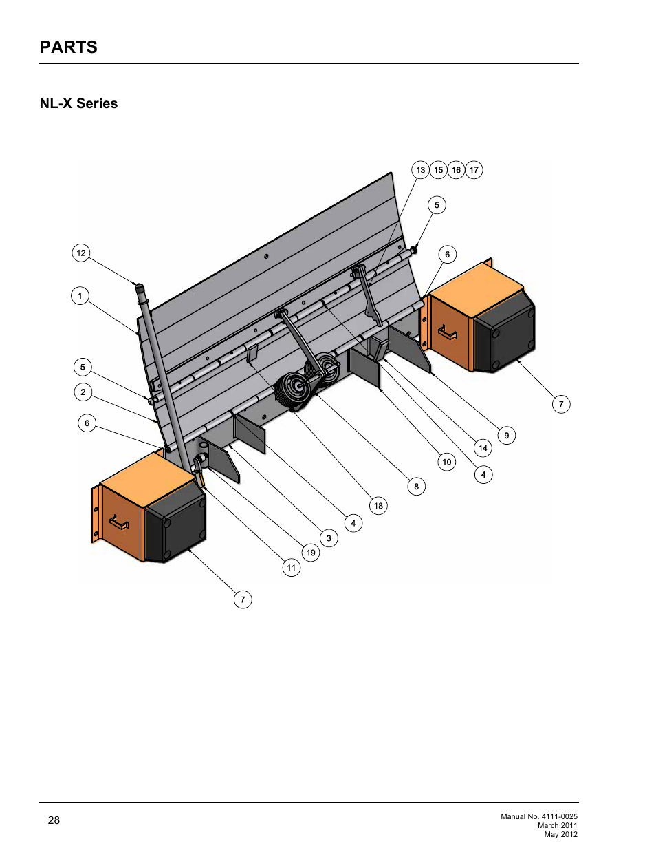 Parts, Nl-x series | Poweramp EOD DL-NL-TS SERIES User Manual | Page 30 / 44