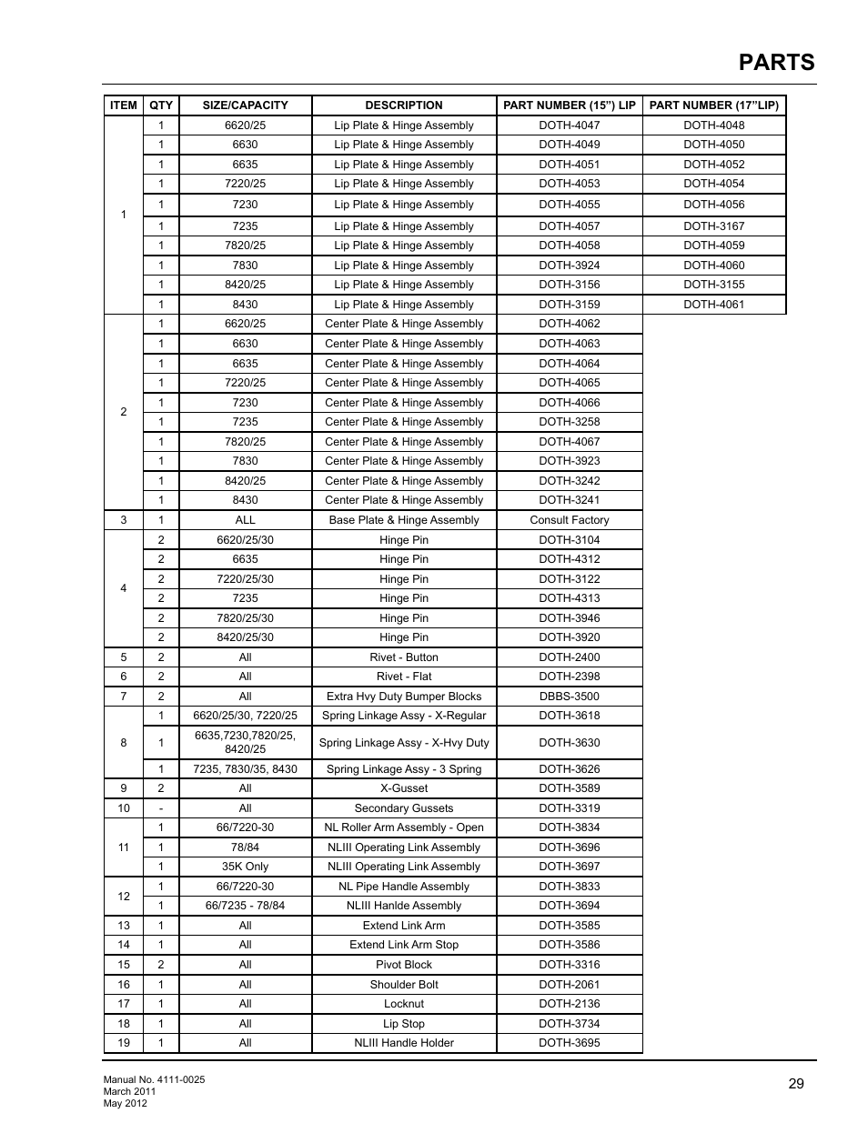 Parts | Poweramp EOD DL-NL-TS SERIES User Manual | Page 31 / 44