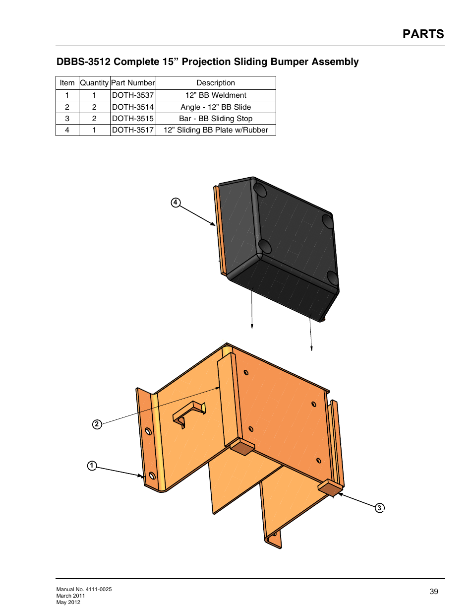 Db bs-3512-explo de, Parts | Poweramp EOD DL-NL-TS SERIES User Manual | Page 41 / 44