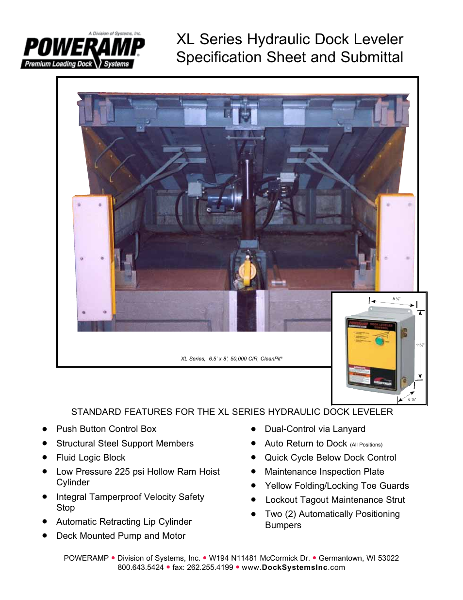 Poweramp XL SERIES HYDRAULIC User Manual | 2 pages