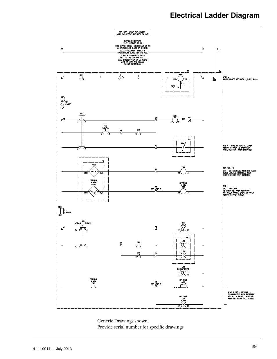 Electrical ladder diagram | Poweramp POWERSTOP SERIES User Manual | Page 31 / 36