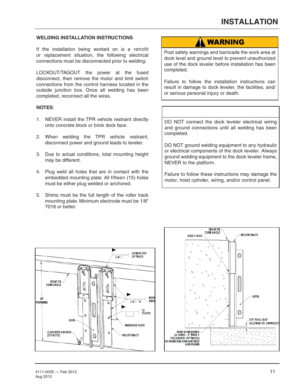 Installation, Important | Poweramp TPR SERIES User Manual | Page 13 / 44