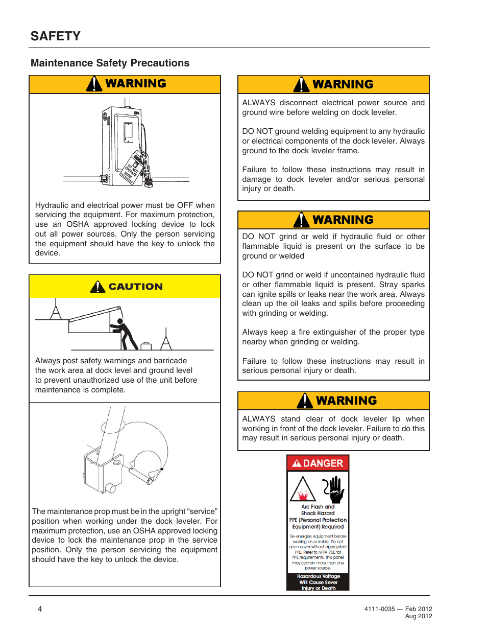 Safety, Maintenance safety precautions | Poweramp TPR SERIES User Manual | Page 6 / 44