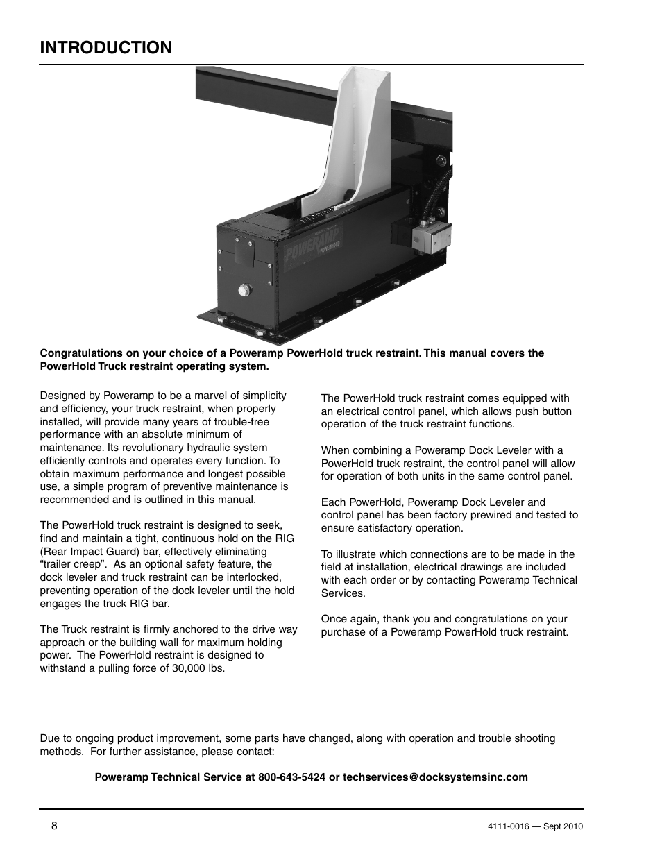 Introduction | Poweramp POWERHOLD SC SERIES User Manual | Page 10 / 56