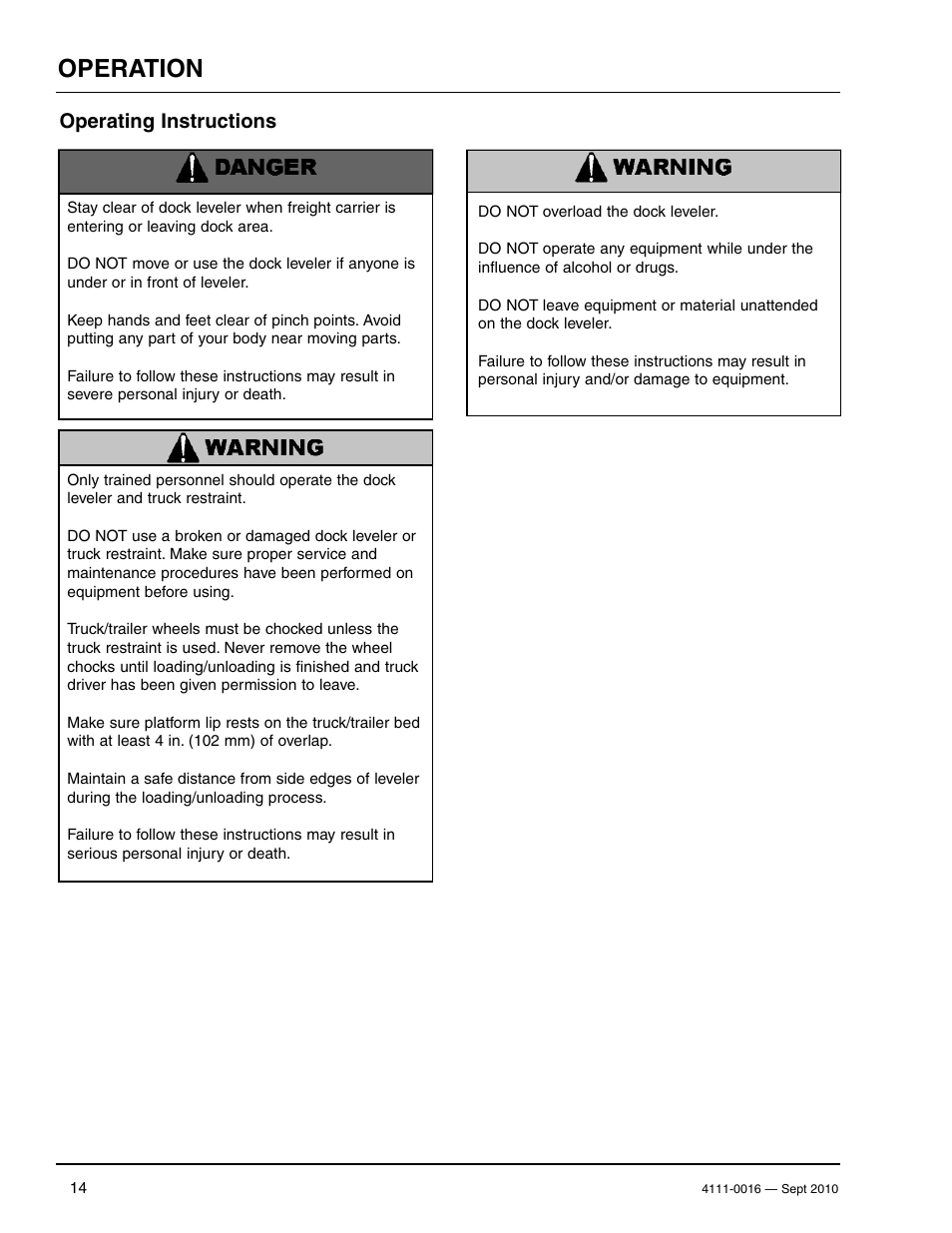 Operation, Operating instructions | Poweramp POWERHOLD SC SERIES User Manual | Page 16 / 56