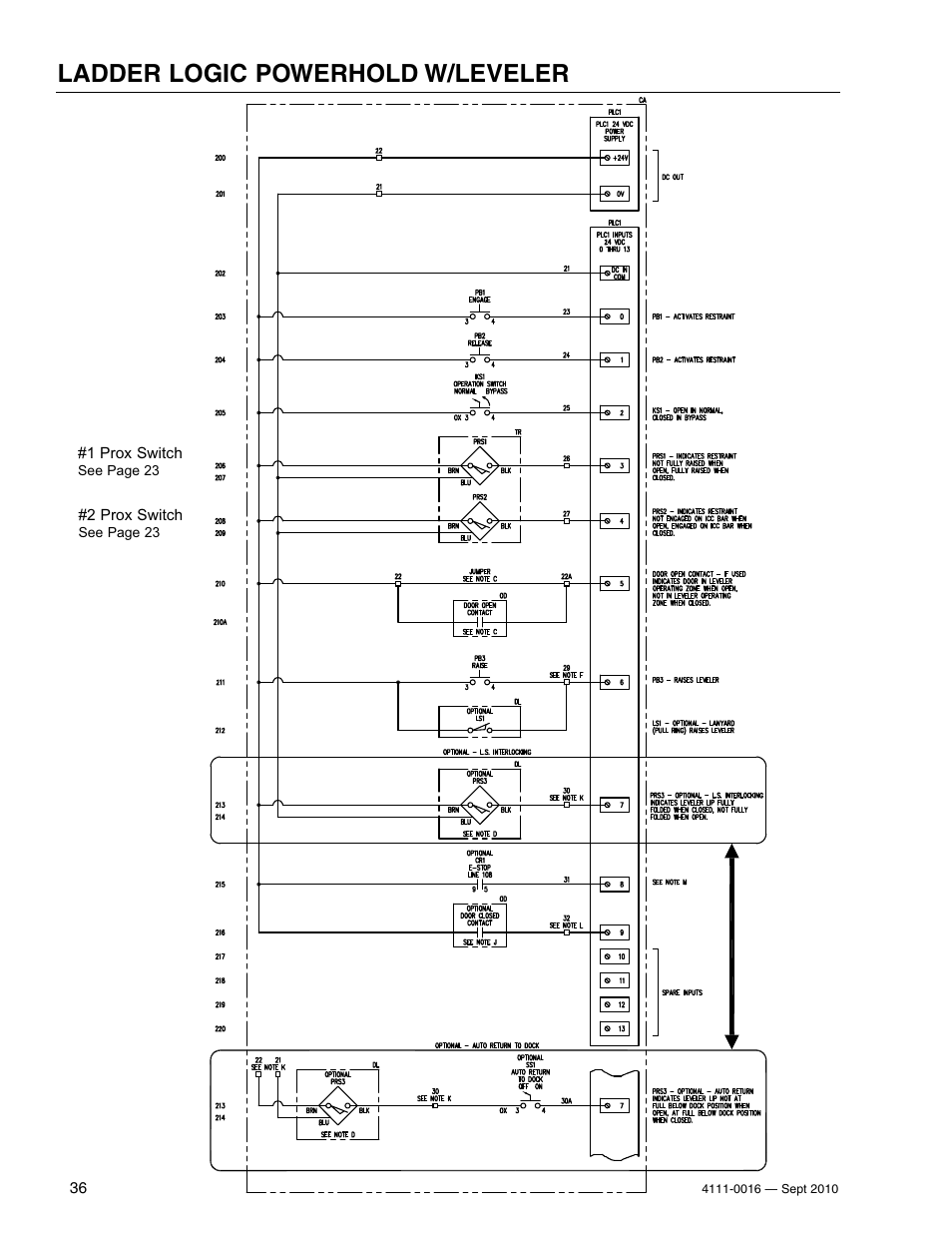 Ladder logic powerhold w/leveler | Poweramp POWERHOLD SC SERIES User Manual | Page 38 / 56