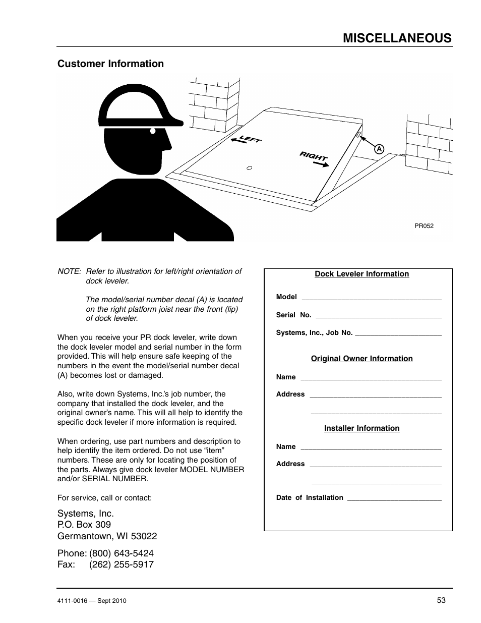Miscellaneous, Customer information | Poweramp POWERHOLD SC SERIES User Manual | Page 55 / 56